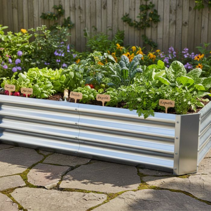 Леха за зеленчуци и цветя метална - поцинкована