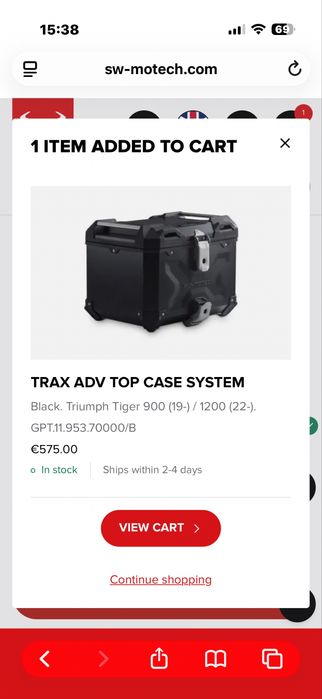 Продавам лека мото кутия Titanium SV Moto-tach Adventures + плоча за Honda TRAX ADV TOP CASE SYSTEM
