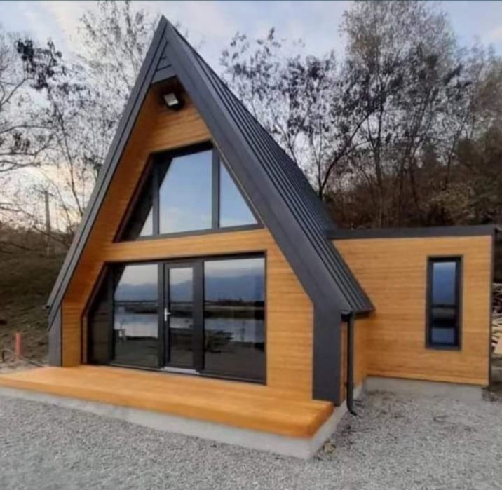 Fac case căsuțe cabane cu dormitor și sufragerie