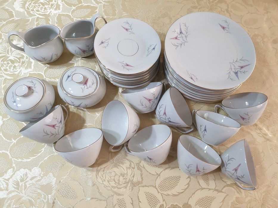 Сервиз за кафе schwarzenhammer bavaria и Чайник с латиера  Mitterteich