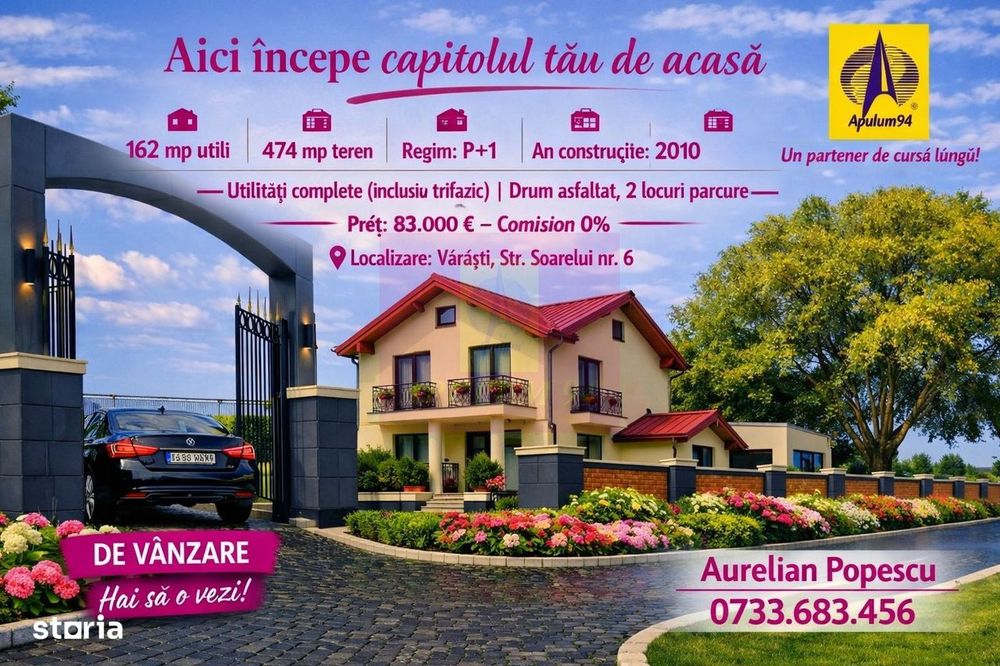 Varasti (Gr) - Se Vinde Casa P+1+M (4 Cam)