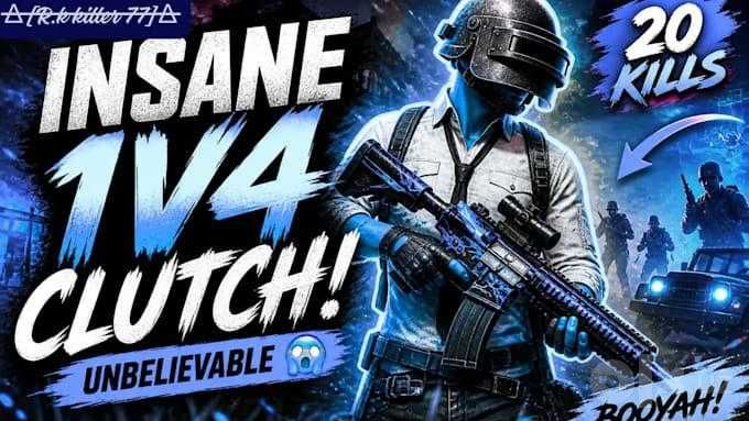 PUBG Mobile uchun YouTube thumbnail dizayn