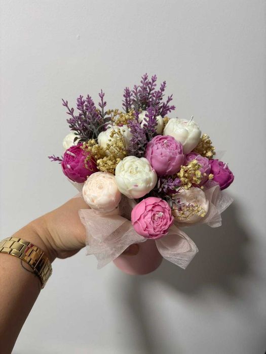 aranjamente florale din ceara naturala de soia