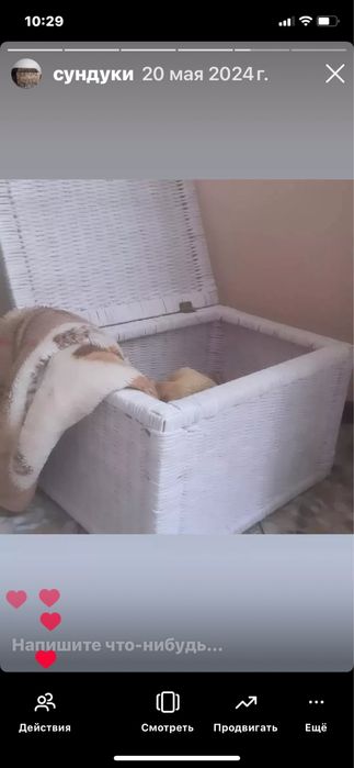 Сундук плетеный на каркасе