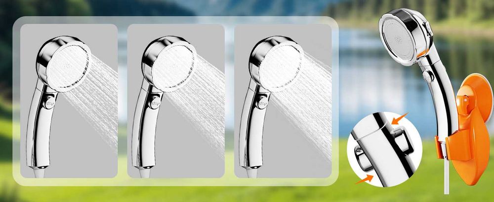 Преносим душ за къмпинг, 7600mah акумулаторен къмпинг душ ‎Suewidfay