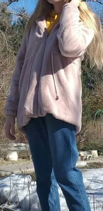 продам розовую эко-шубу