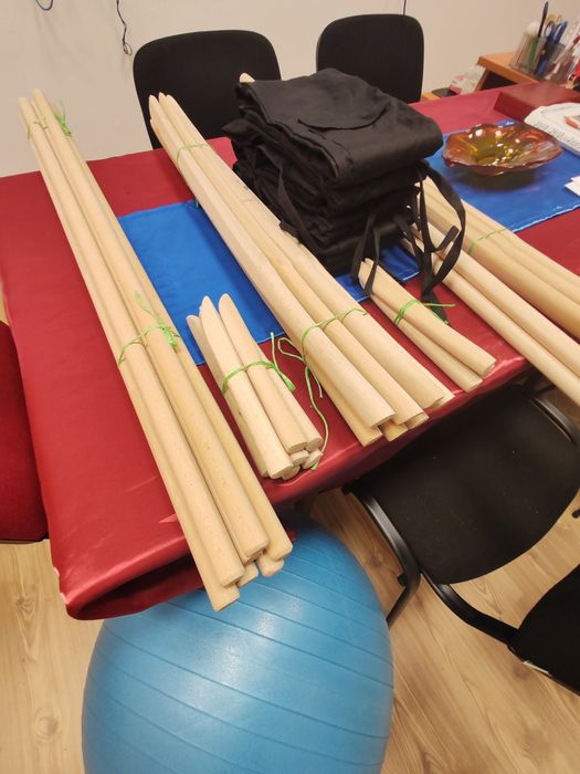 ДЪРВЕНИ Айкидо Оръжия– Катана, Джо И Танто + Калъф