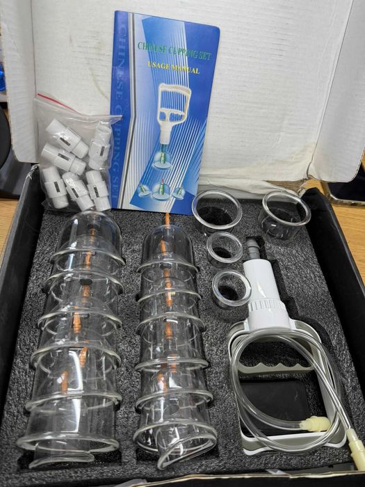 Set 18 ventuze masaj cu pompa vacuum