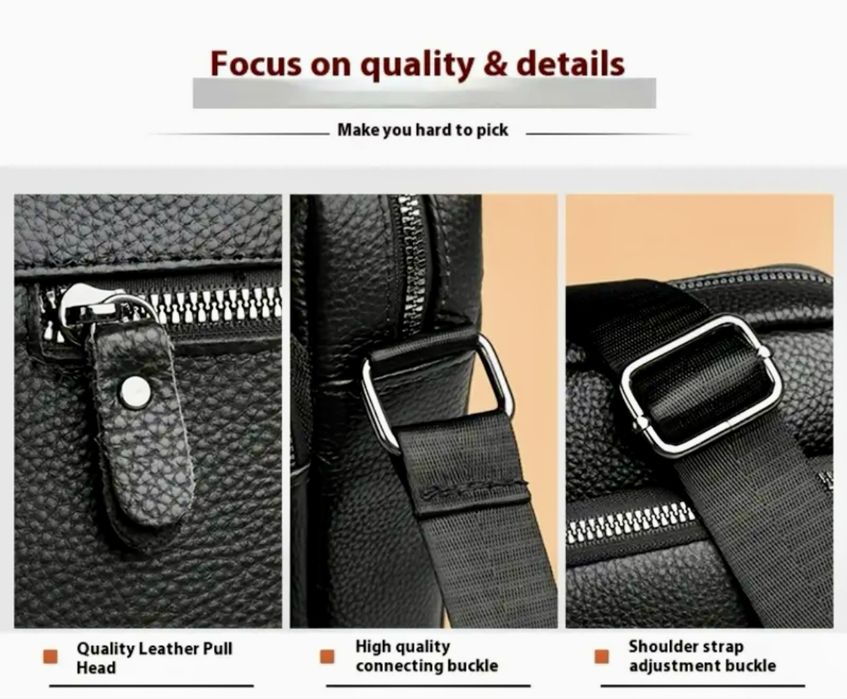 Мъжки кожени чантички /Елегантни и стилни от естест. кожа -10%Промоция