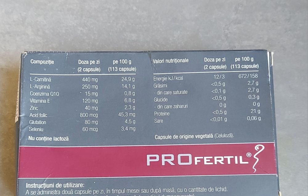 Vand supliment fertilitate Profertil
