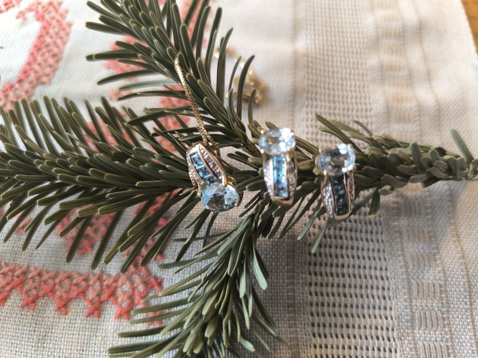 Set aur 14k topaze și diamante