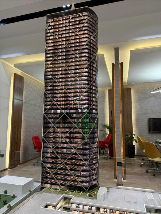 Уникальная квартира в Piramit Tower, этаж 19, с Щикарным видом,угловая