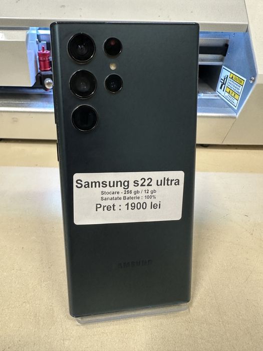 Samsung s22 ultra / 256 gb / 12 gb ram / impecabil/ folie sticla cadou