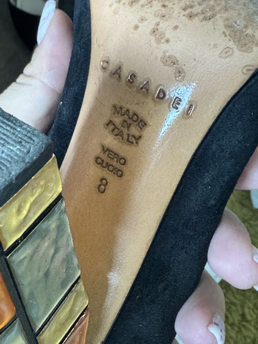 Pantofi cu toc pătrat Casadei
