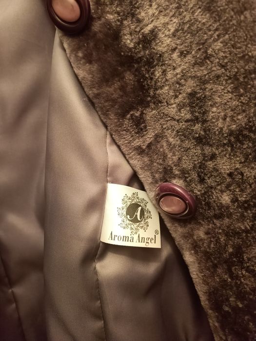 ..Шуба мутон=пепельная..