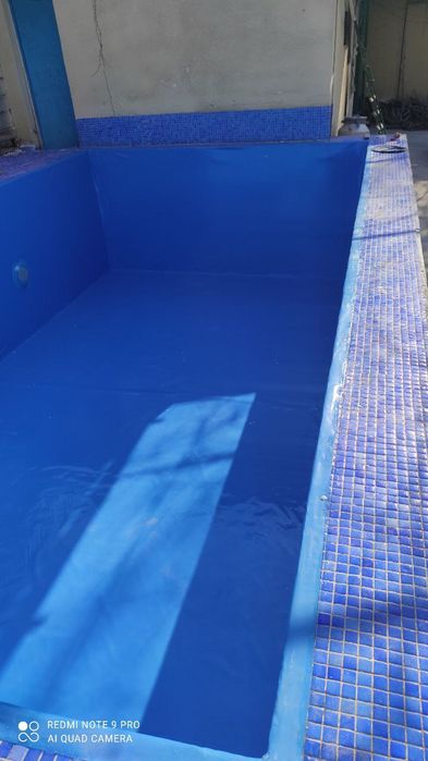 Обшивка бассейнов ПВХ материалом , доставка установка