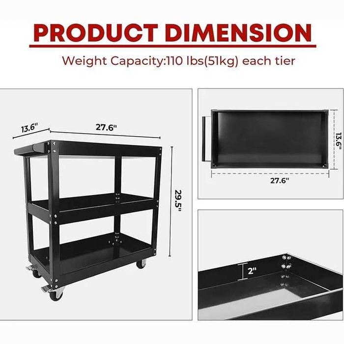 ПРОМО!!! Количка за инструменти с 3 рафта