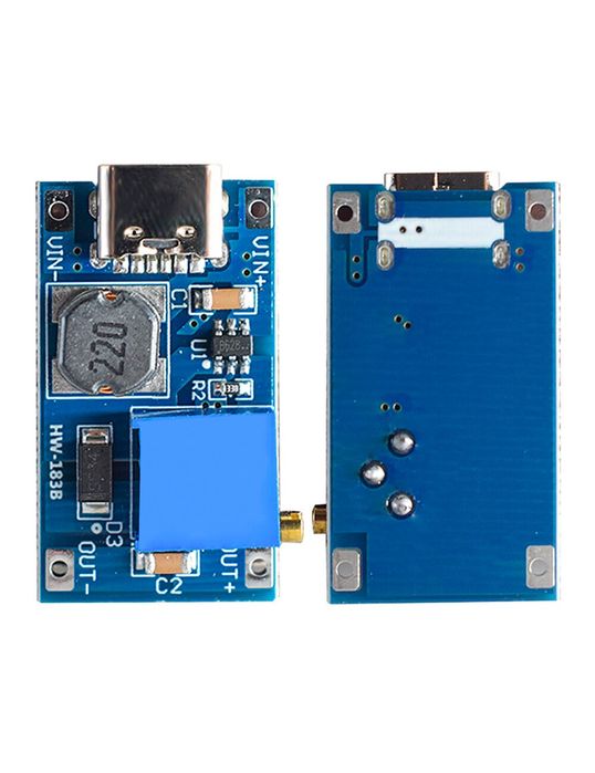 MT3608 Повишаващ преобразувател с USB-C 3V-24V 4V-28V 2A