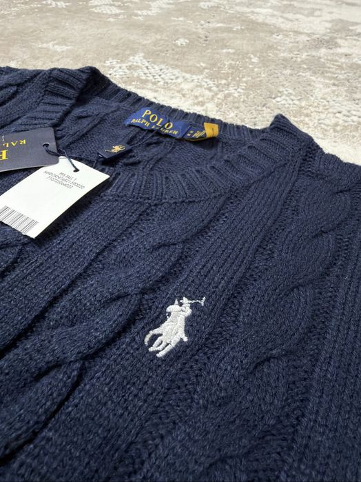 Pulover Ralph Lauren Bleumarin Împletit – Stare Foarte Bună