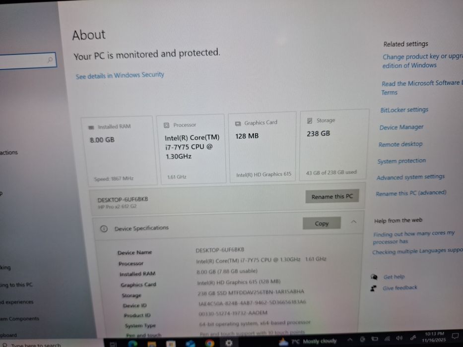 Laptop 2 in 1 Hp Pro x2 612 g2