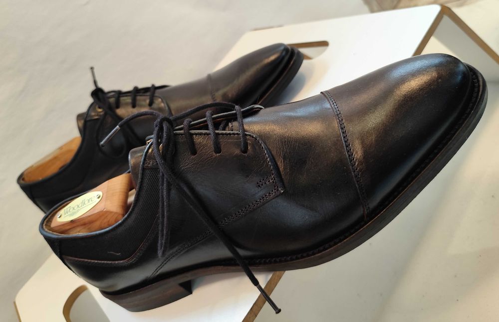 Pantofi cap toe 44 premium Oliver Jacob NOI piele naturala moale maro