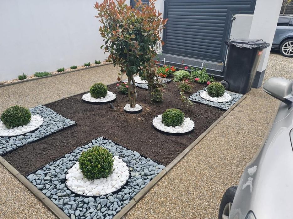 Pietricele gradina decorative marmura alba thasos piatra amenajare