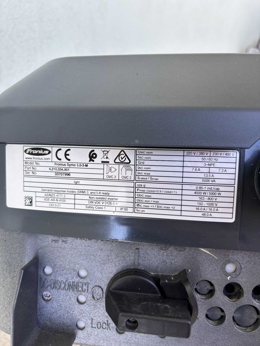 Inverter Fronius Symo 5.0-3-M 5kW Trifazat + Fronius Smart Meter TS 65A-3