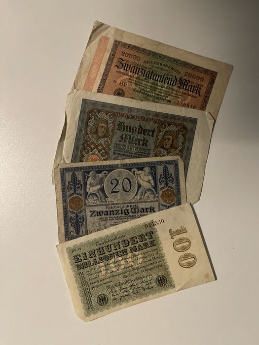 Lot 4 bancnote vechi Germania