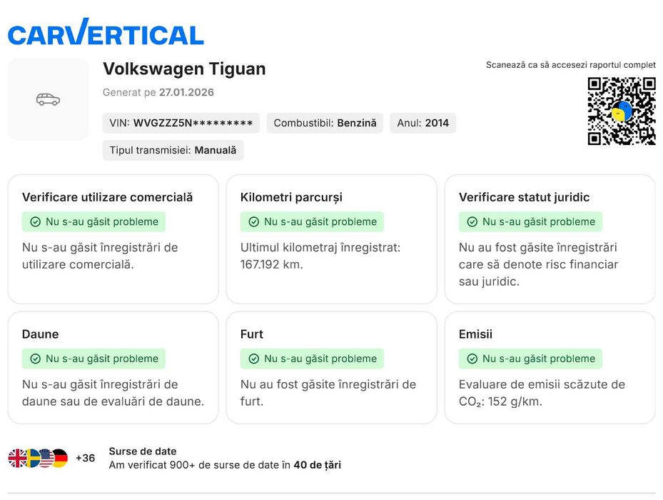 Volkswagen Tiguan 1.4 Benzina 120 cp, piele, panorama, 2014, euro 5