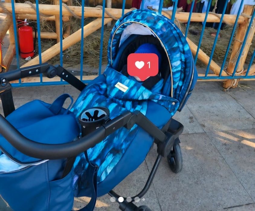 Vând Krausman – Carucior 3 in 1 Topaz Lux Dark Blue LIMITED