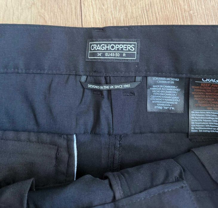 Nou Craghoppers 34 50 M barbati pantatoni softshell 2in1 lungi scurti