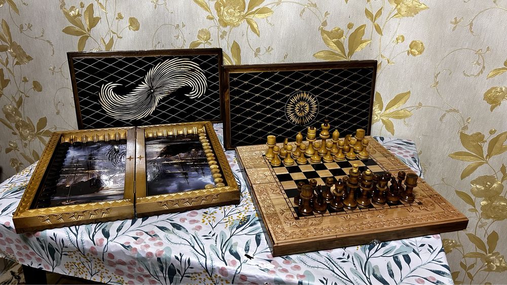 Нарды и шахматы деревянные