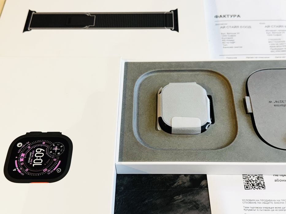 НОВ! Apple Watch Ultra 3 49MM Black Black/Charcoal Гаранция 2 години