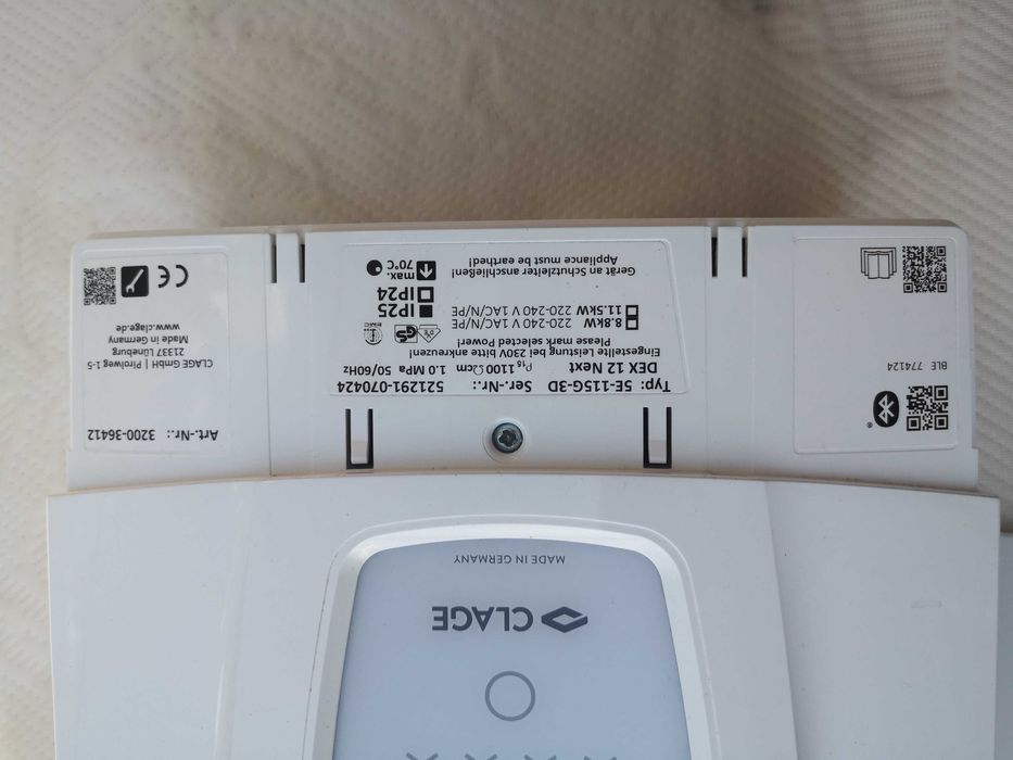 Проточен бойлер Clage DEX 12 Next Монофазен