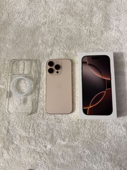 iPhone 16 Pro 256 desert titanium 100% health battery + гаранция