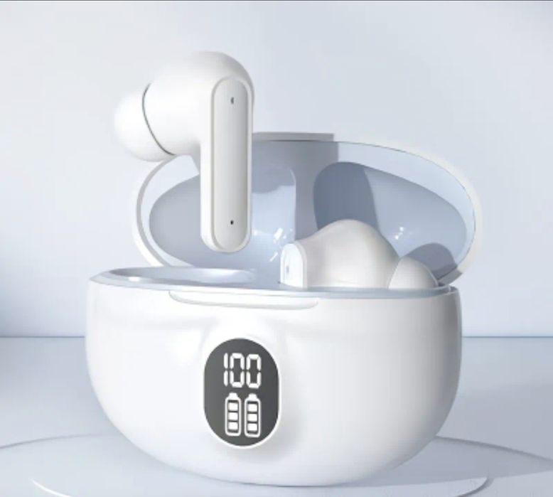 Безжични Bluetooth слушалки с дисплей за заряда - кристален звук