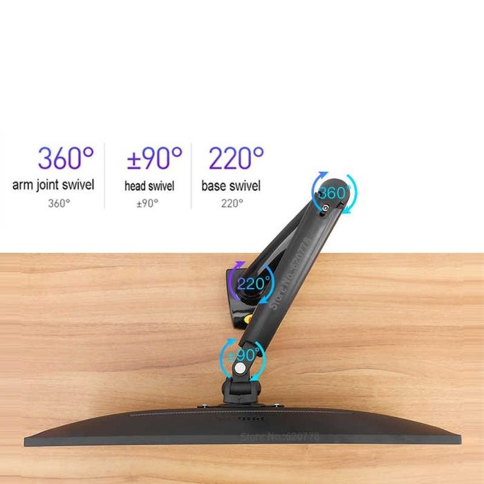 Кронштейн настольный с газовой пружиной крепление монитора north bаyou