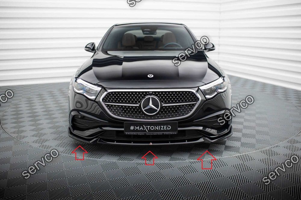 Pachet Set Splitter Exterior Lip Prelungiri Body kit tuning Mercedes E Class W214 AMG-Line 2023- v3 - Maxton Design