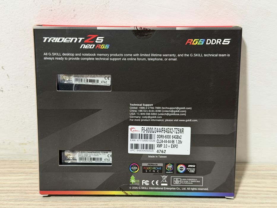 Ddr5 GSkill trident z neo rgb 128gb (64x2) New
