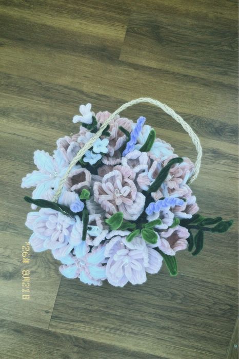 Цветы корзина самодельные