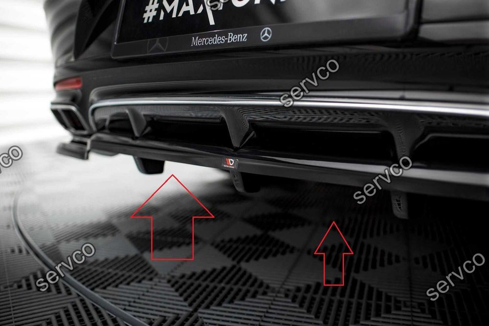 Pachet Set Splitter Exterior Lip Prelungiri Body kit tuning Mercedes S Class Coupe AMG-Line C217 Facelift 2017-2020 v7 - Maxton Design