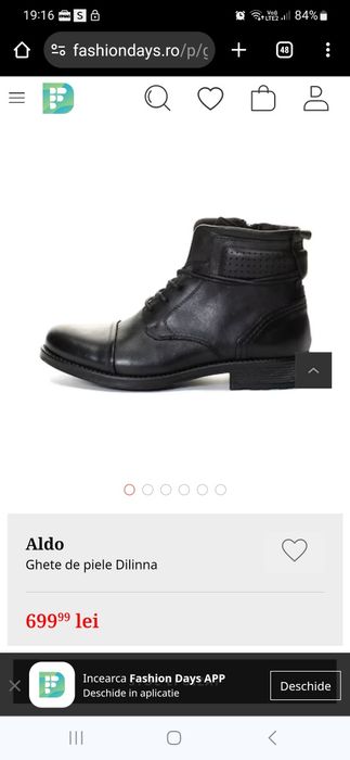 Ghete piele Aldo mas 42