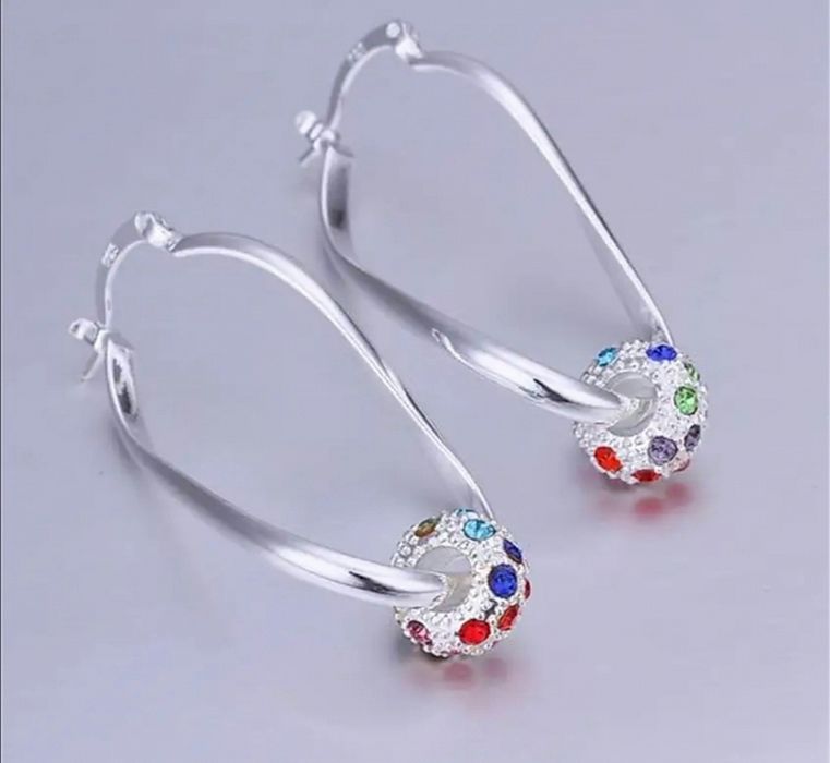 Серьги посеребрянные, ювелирный сплав