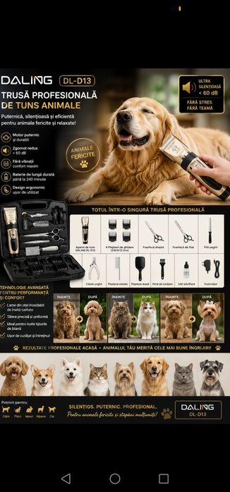 Set cosmetizare animalule NOU