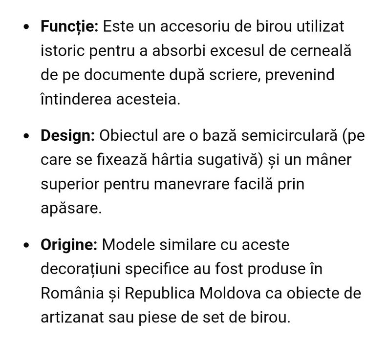 Suport hârtie sugativă veche.