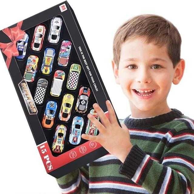 Set 15 masinute metalice sport, Multicolor,  KOMAZI®