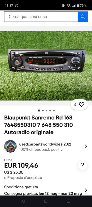 Radio CD player Blaupunkt SAN REMO RD 168