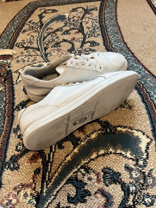 Adidasi piele naturala albi extra light ușori casual