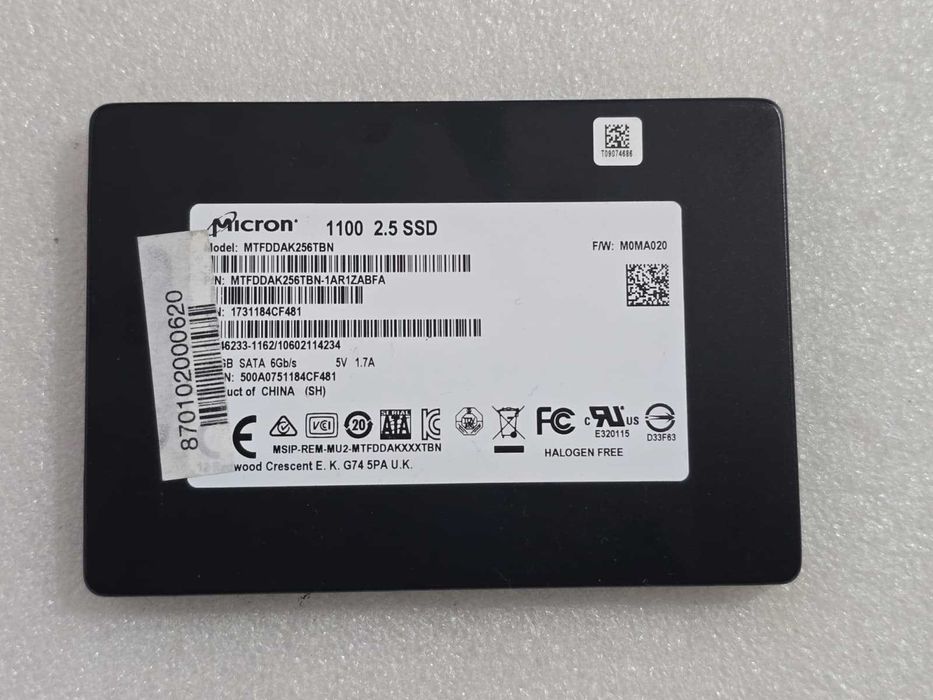 Solid State Drive SSD Micron 1100 256GB 2.5" SATA III MTFDDAK256TBN