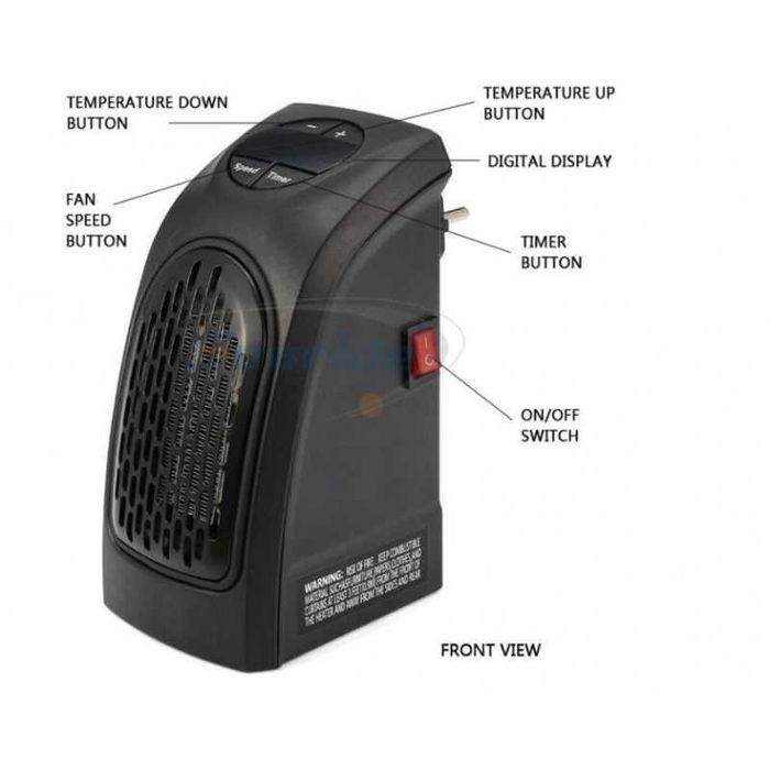 Икономична Вентилаторна Отоплителна Печка Духалка с Дистанционно 400W